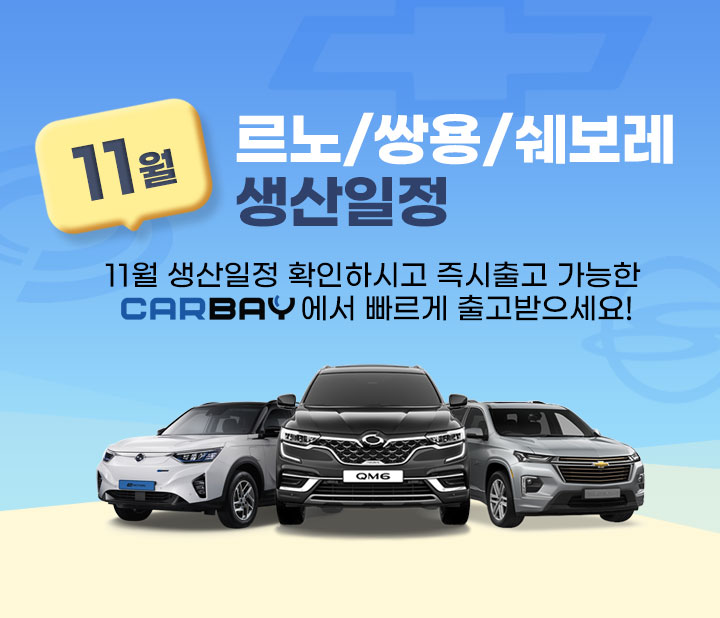 르노 쌍용 쉐보레 11월 생산일정